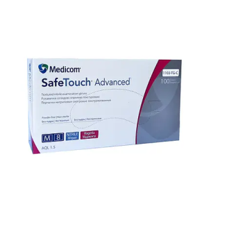 Рукавички нітрилові Medicom SafeTouch Advanced Magenta 3,5г Фуксія 100 шт