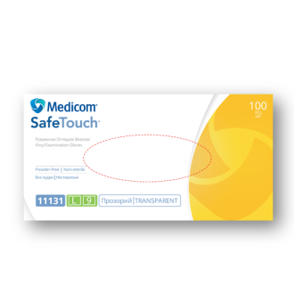 Рукавички вінілові Medicom SafeTouch Прозорі 100 шт