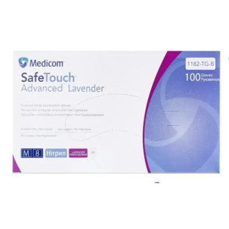 Рукавички нітрилові Medicom SafeTouch Advanced Lavender 3,5г Лавандові 100 шт