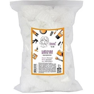 Шапочка одноразова поліетилен Panni Mlada на подвійній резинці Прозора 100 шт