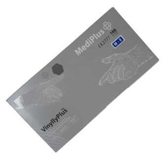 Рукавички вінілові MediPlus VinyllyPlus PF 4,5 г Прозорі 100 шт