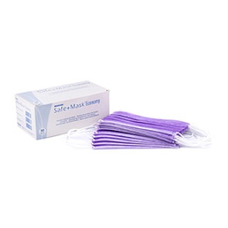Маска тришарова Medicom SAFE+MASK Economy з петлями для вух 50 шт Лавандова