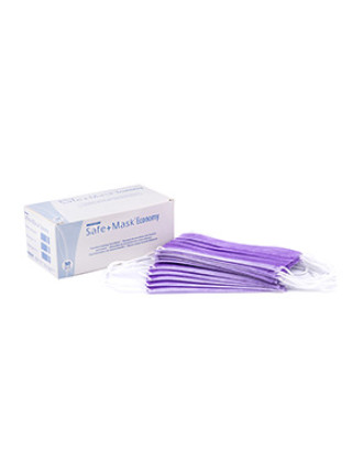 Маска тришарова Medicom SAFE+MASK Economy з петлями для вух 50 шт Лавандова