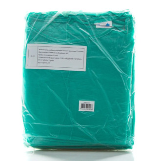 Халат нетканий (РР) на зав’язках Зелений 10 шт
