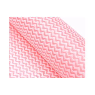 Рушники одноразові Panni Mlada зі спанлейсу 60 г/м2 30х50см Сітка 100шт/рул Рожева Хвиля