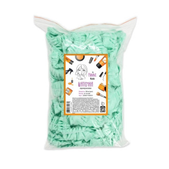 Шапочка одноразова Panni Mlada спанбонд на подвійній резинці М'ятна 100 шт