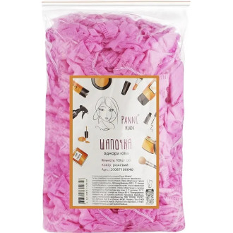 Шапочка одноразова Panni Mlada на подвійній резинці Рожева 100 шт