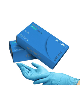 Рукавички нітрилові MediOk Optima 3г Блакитні 100 шт