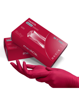 Рукавички нітрилові MediOk Ruby 3,8г Бодові 100 шт
