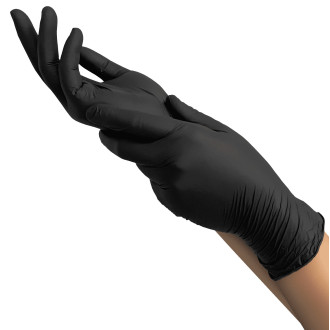 Рукавички нітрилові MediOk Space 3,5г Чорні 100 шт
