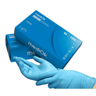 Рукавички нітрилові MediOk Light 2,5г Блакитні 100 шт