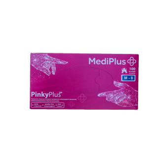 Рукавички нітрилові MediPlus PinkyPlus 3,7 г Темно-Рожеві 100 шт
