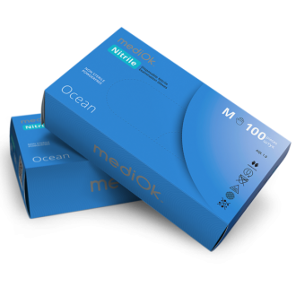 Рукавички нітрилові MediOk Ocean 3,5г Блакитні 100 шт