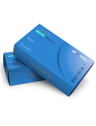 Рукавички нітрилові MediOk Ocean 3,5г Блакитні 100 шт