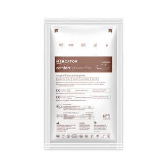 Рукавички хірургічні латексні Mercator Comfort Powder-Free Тілесні 1 пара