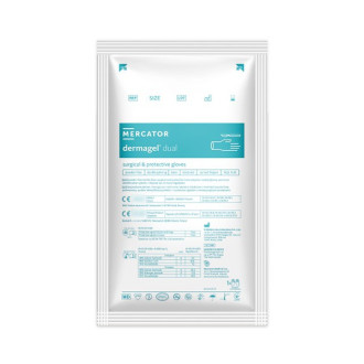 Рукавички хірургічні латексні Mercator Dermagel Dual Кремові 1 пара