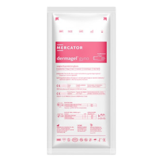 Рукавички хірургічні латексні Mercator Dermagel Gyno Тілесні 1 пара