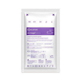 Рукавички хірургічні латексні Mercator Dermagel Micro Коричневі 1 пара