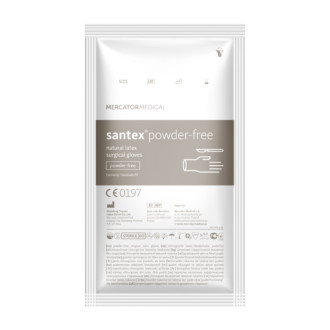 Рукавички хірургічні латексні Mercator Santex Powder-Free Кремові 1 пара