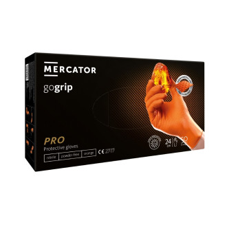 Рукавички нітрилові Mercator GoGrip Orange 8,6г Помаранчеві 50 шт