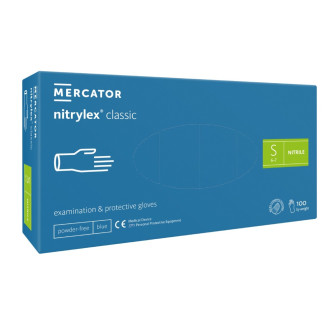 Рукавички нітрилові Mercator Nitrylex Classic 3,4г Сині 100 шт