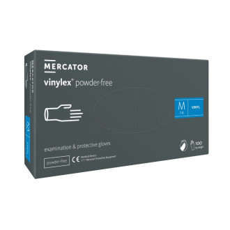 Рукавички вінілові Mercator Vinylex Powder-Free 4,0г Прозорі 100 шт