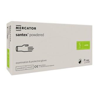 Рукавички латексні Mercator Santex Powdered 5,0г Кремові 100 шт