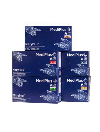Рукавички нітрилові MediPlus NitryPlus Violet 3,9 г Фіолетові 100 шт