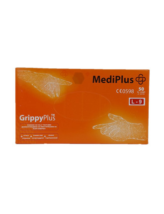 Рукавички міцні нітрилові MediPlus GrippyPlus Orange 9 г Помаранчеві 50 шт