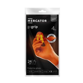Рукавички нітрилові Mercator GoGrip А4 Orange Помаранчеві 4 шт