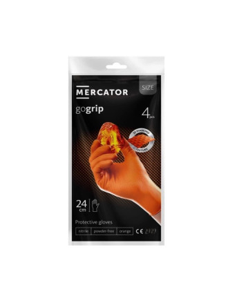 Рукавички нітрилові Mercator GoGrip А4 Orange Помаранчеві 4 шт