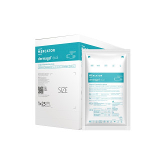 Рукавички хірургічні латексні Mercator Dermagel Dual Кремові 1 пара