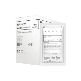 Рукавички хірургічні латексні Mercator Santex Powdered Кремові 1 пара