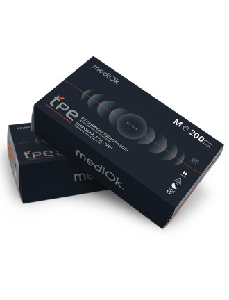 MediOk TPE Gloves 2g Black 200 pcs